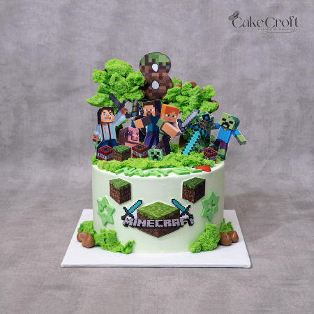 Minecraft World Cake